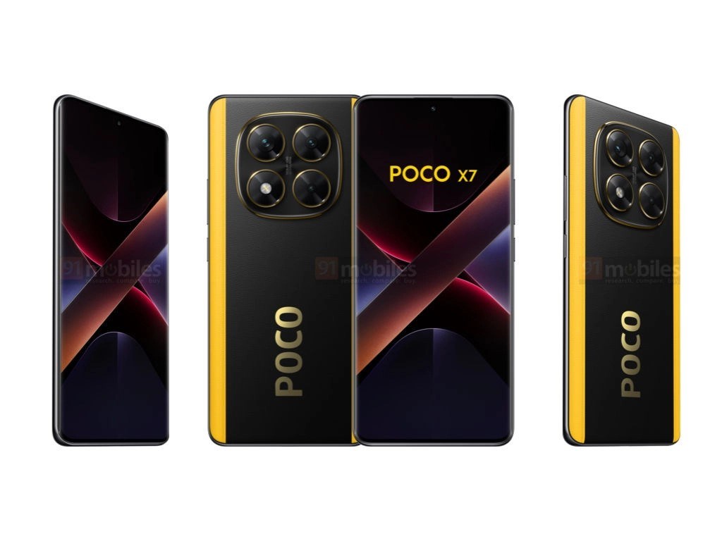 Rendered images of the Poco X7 series have emerged