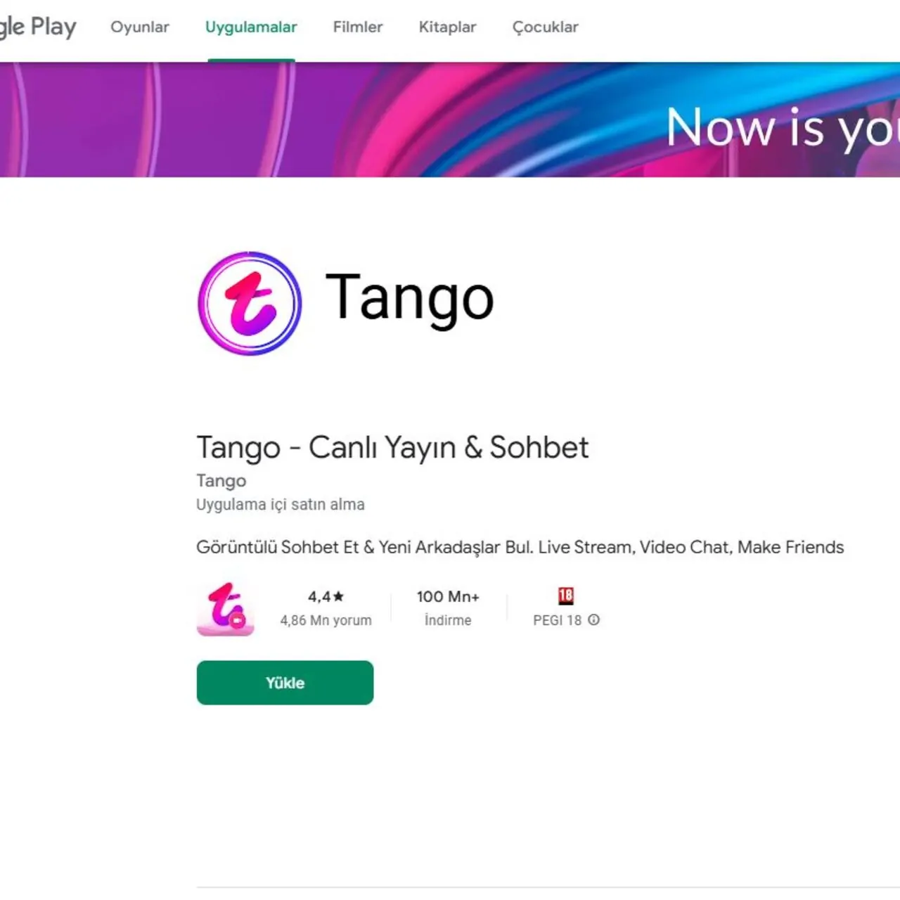 The chat application has been blocked! – Tango has been disabled