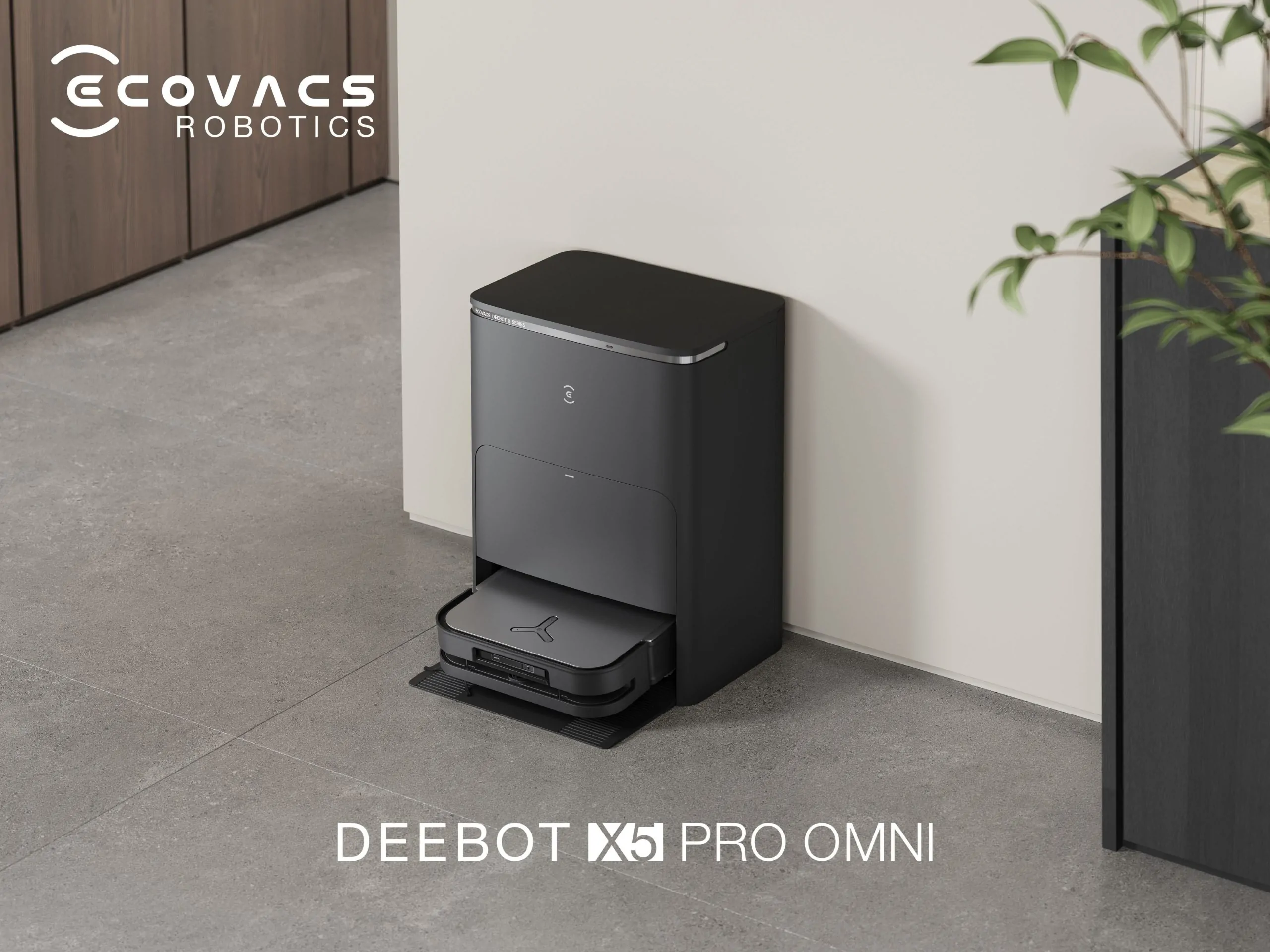 New robot vacuum cleaner with artificial intelligence from ECOVACS: DEEBOT X5 PRO OMNI