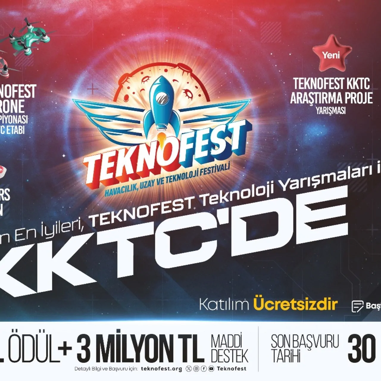 Applications for TEKNOFEST TRNC 2025 Technology competitions continue!