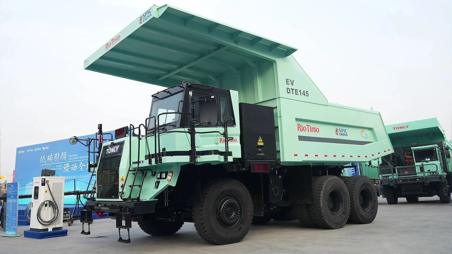 Batteries that can be changed to giant electric trucks in mining facilities